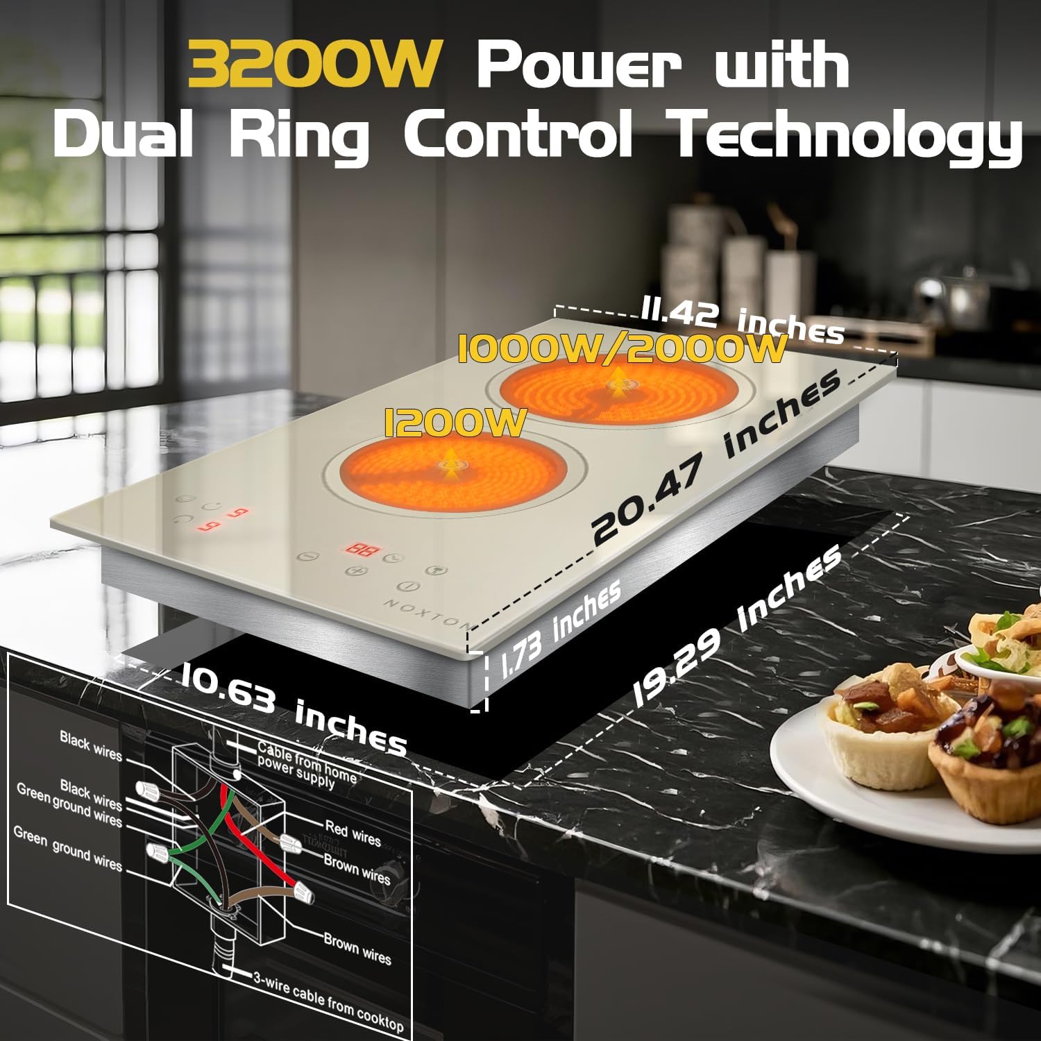 2-Burner Electric Cooktop