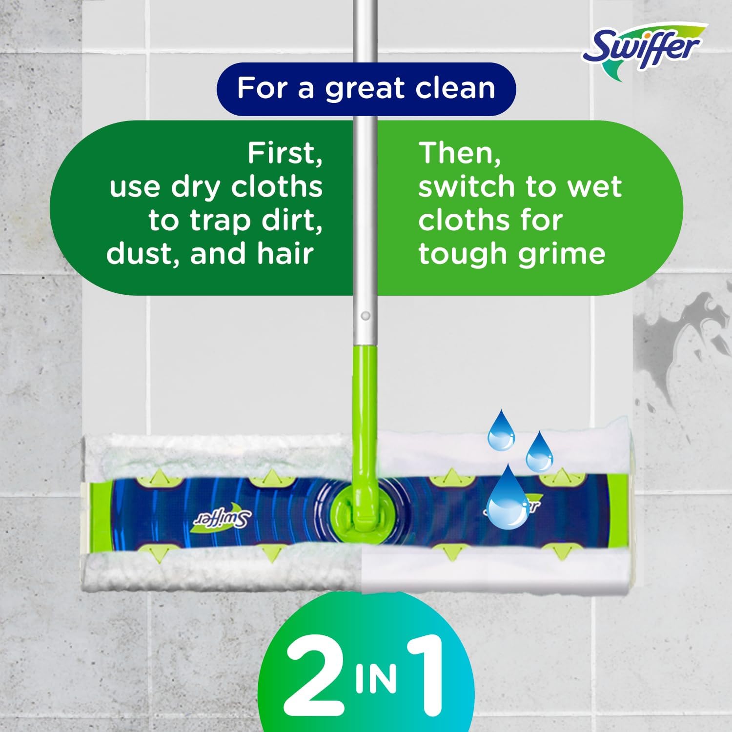 Swiffer XL Mop Broom Set All-Purpose Cleaner