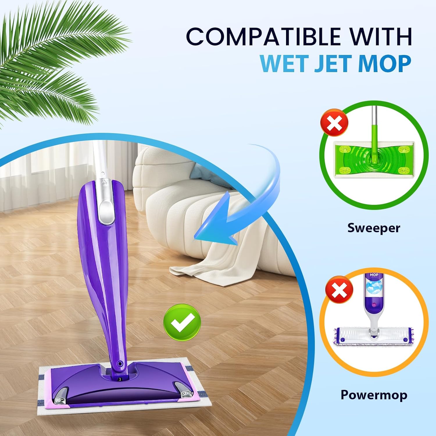 36-Pack Mop Pad Refill for Swiffer Wet Jet Spray Mop