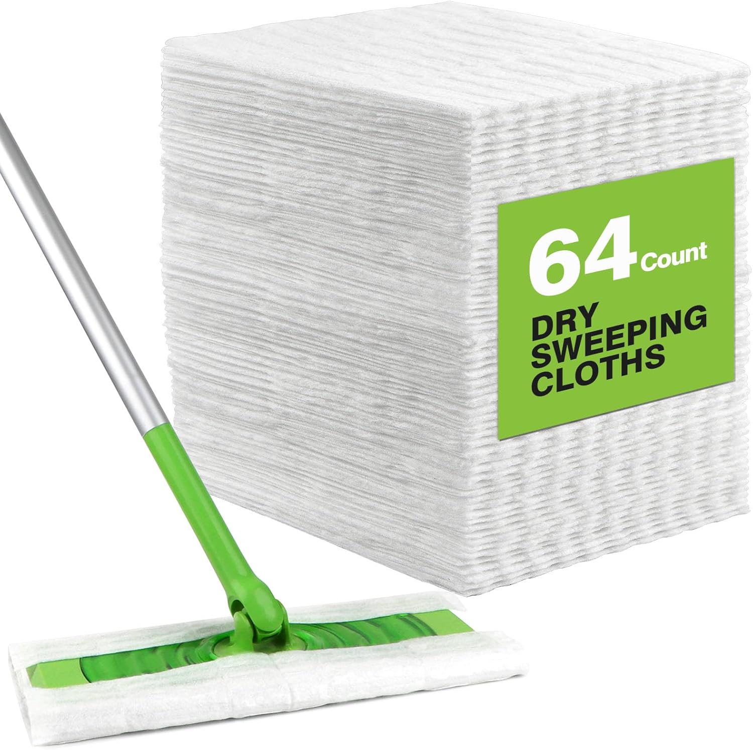 HOMEXCEL Dry Sweeper Pads for Swiffer Mopping with 64 Count