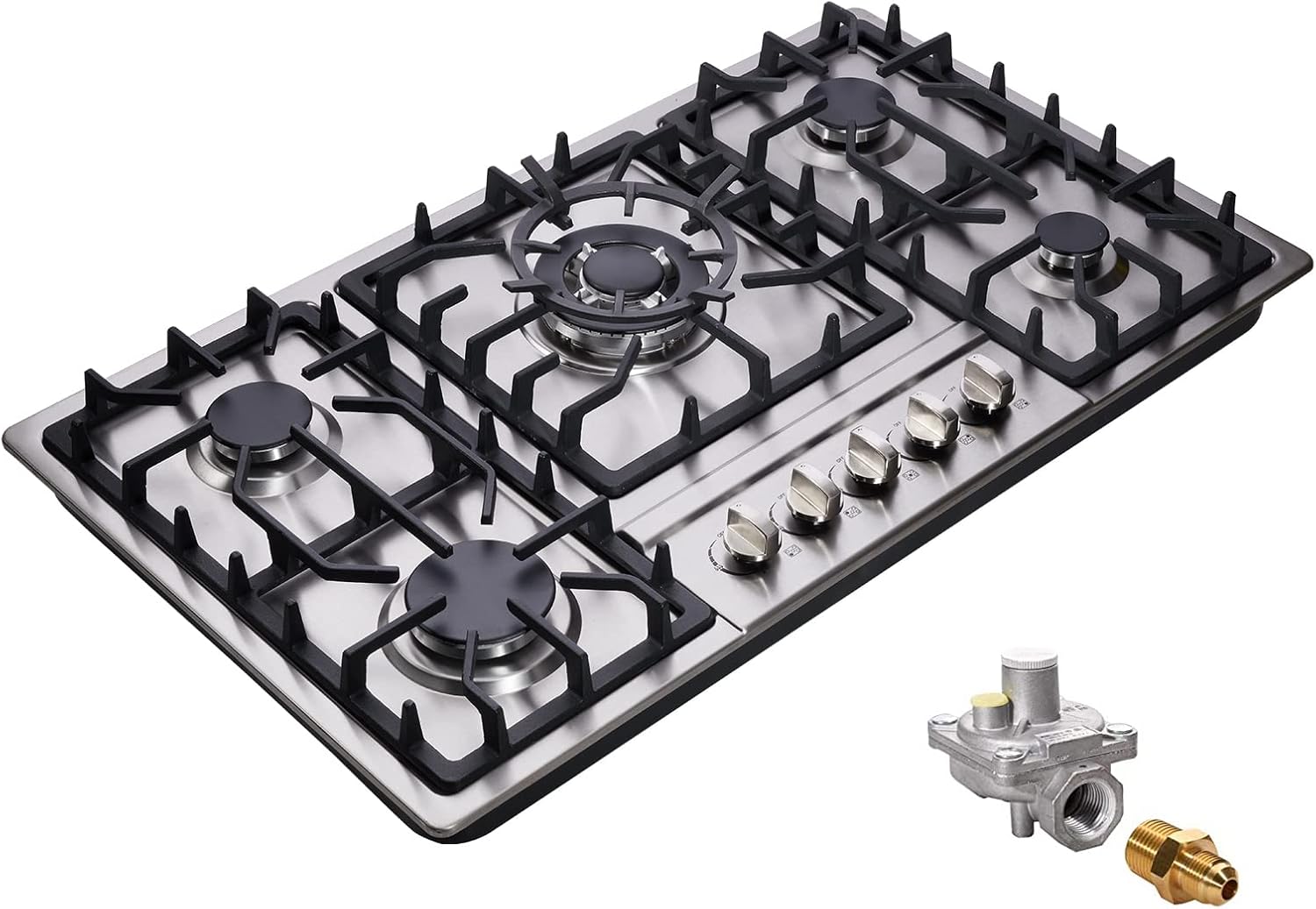Deli-mate 34 Stainless Steel Gas Cooktop with 5 Burners