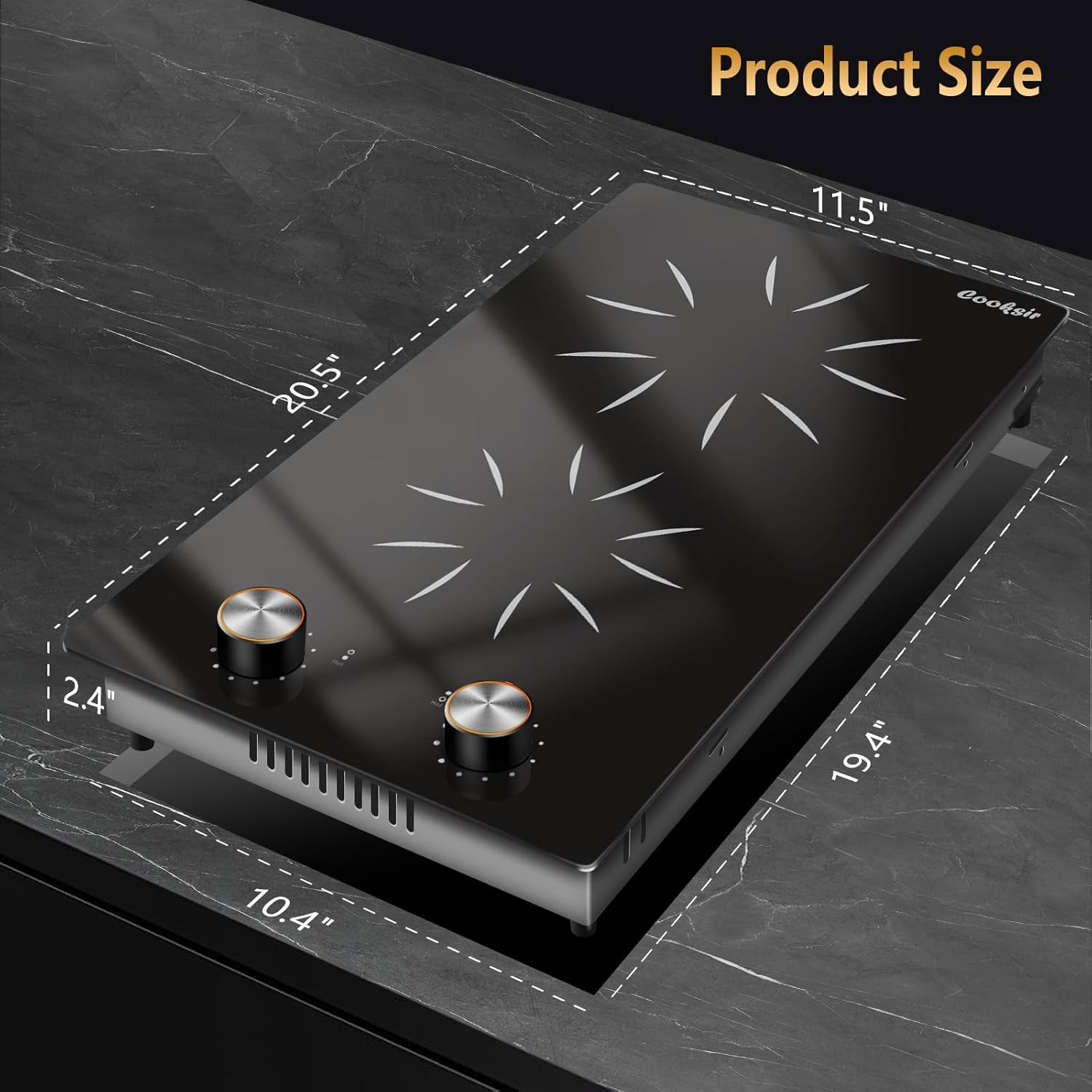 Compact Powerful 2-Burner Electric Cooktop for Home Camping