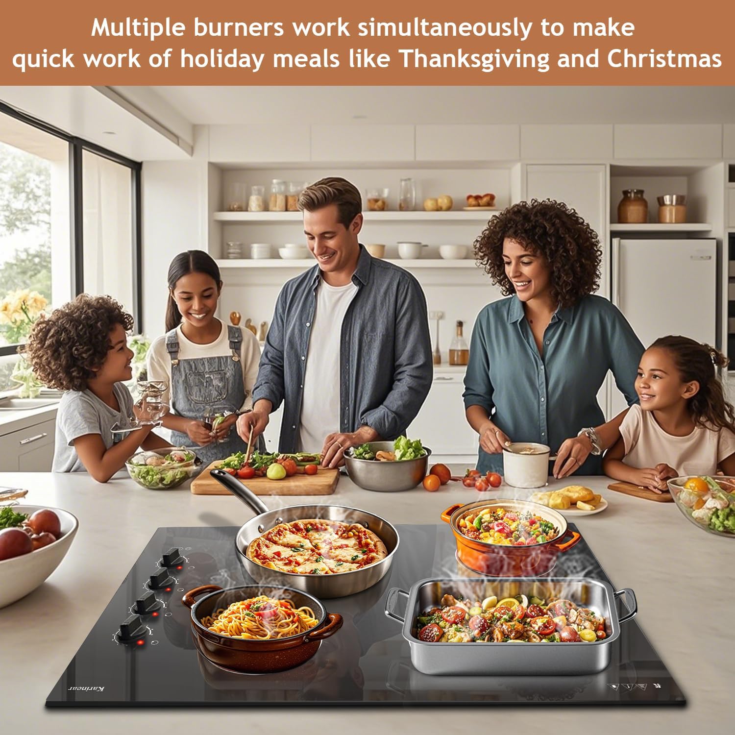 30-Inch Electric Cooktop with 4 Burners