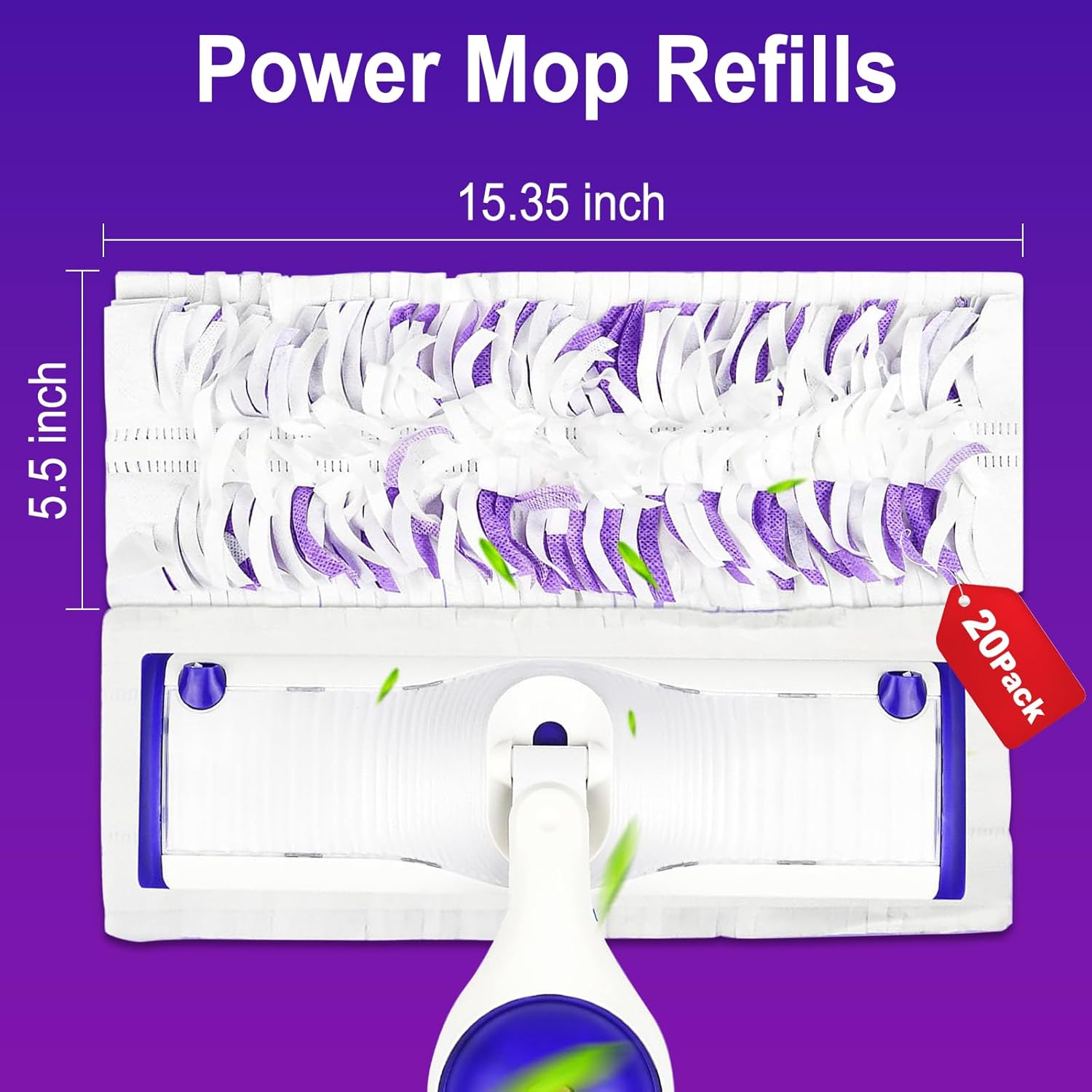 20 Pack Swiffer PowerMop Replacement Disposable Mopping Pads Multi-Surface