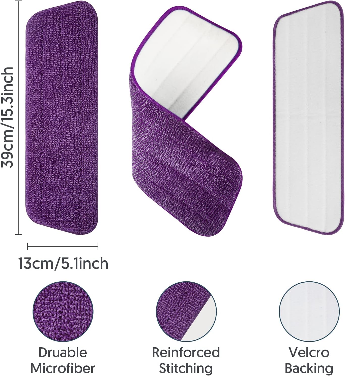 Reusable Microfiber Mop Pads for Swiffer PowerMop - 7Pack MEXERRIS