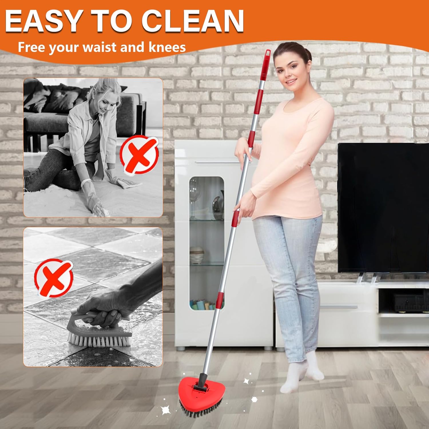2-Pack Scrub Brush for O Cedar EasyWring Mop System