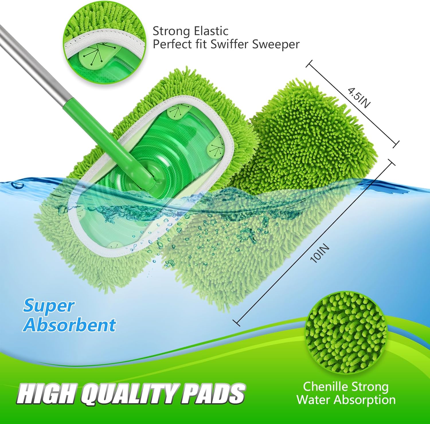 Reusable Microfiber Mop Pads for Swiffer Sweeper