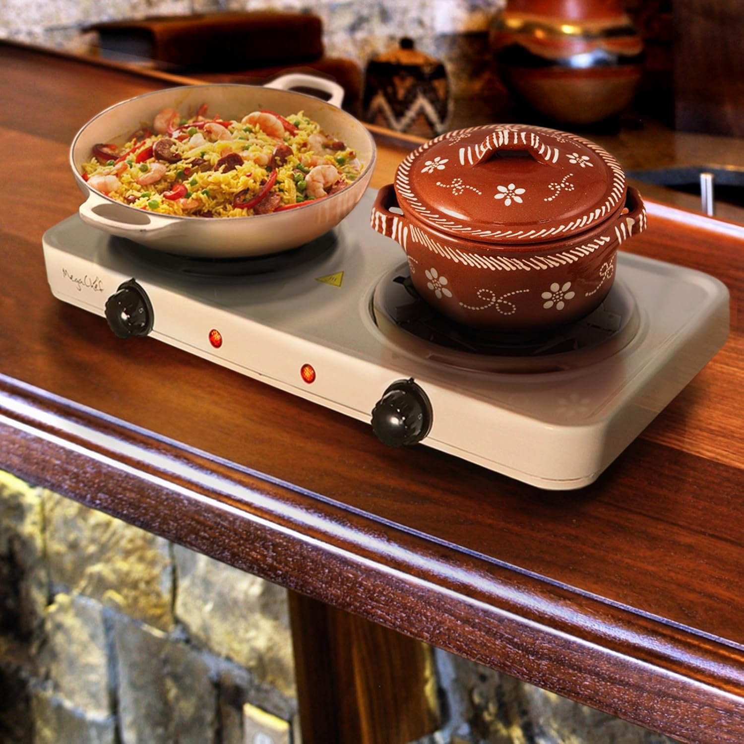 MegaChef Portable Dual Electric Cooktop