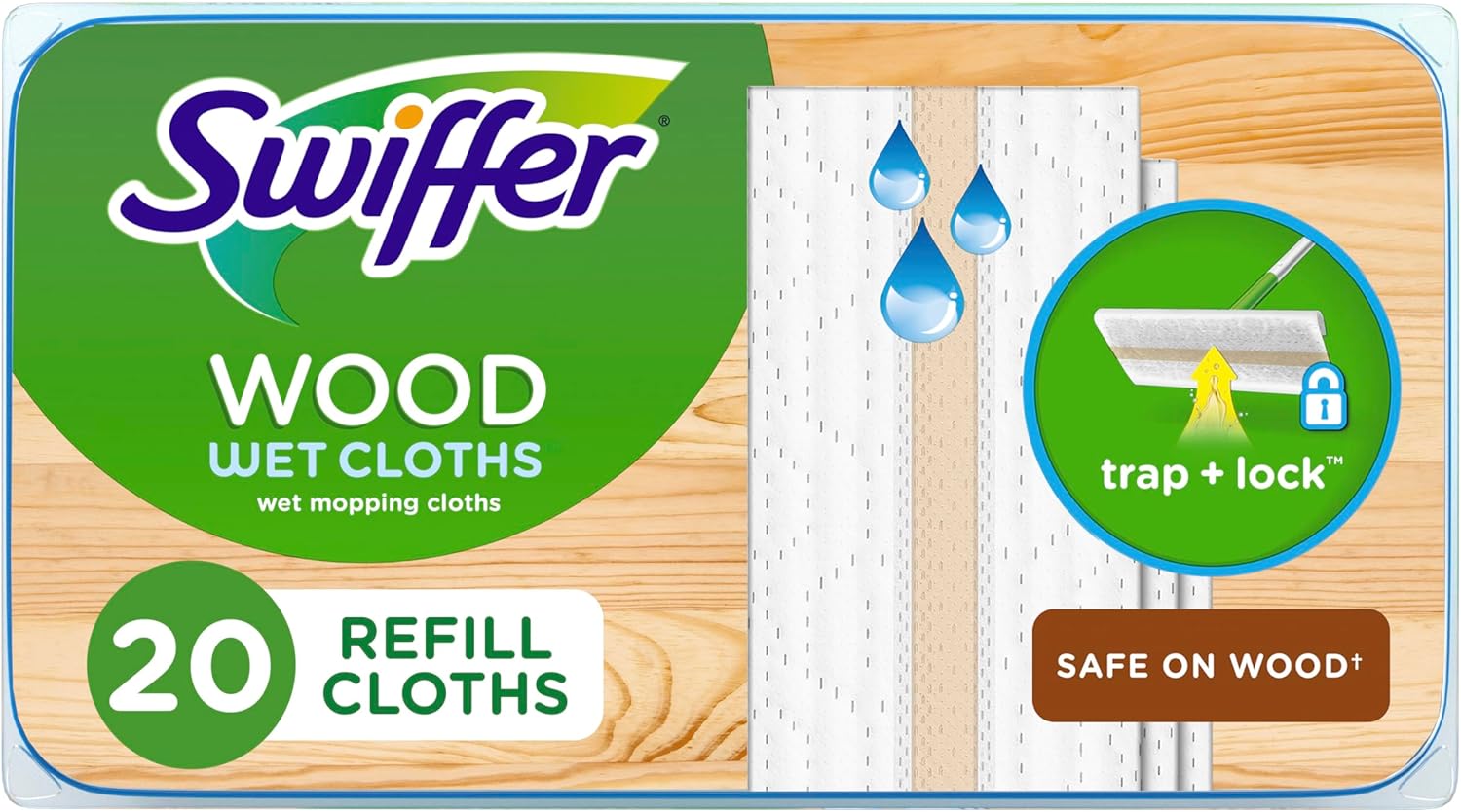 Swiffer Sweeper Wet Wood Floor Mopping Cloths 20 Count