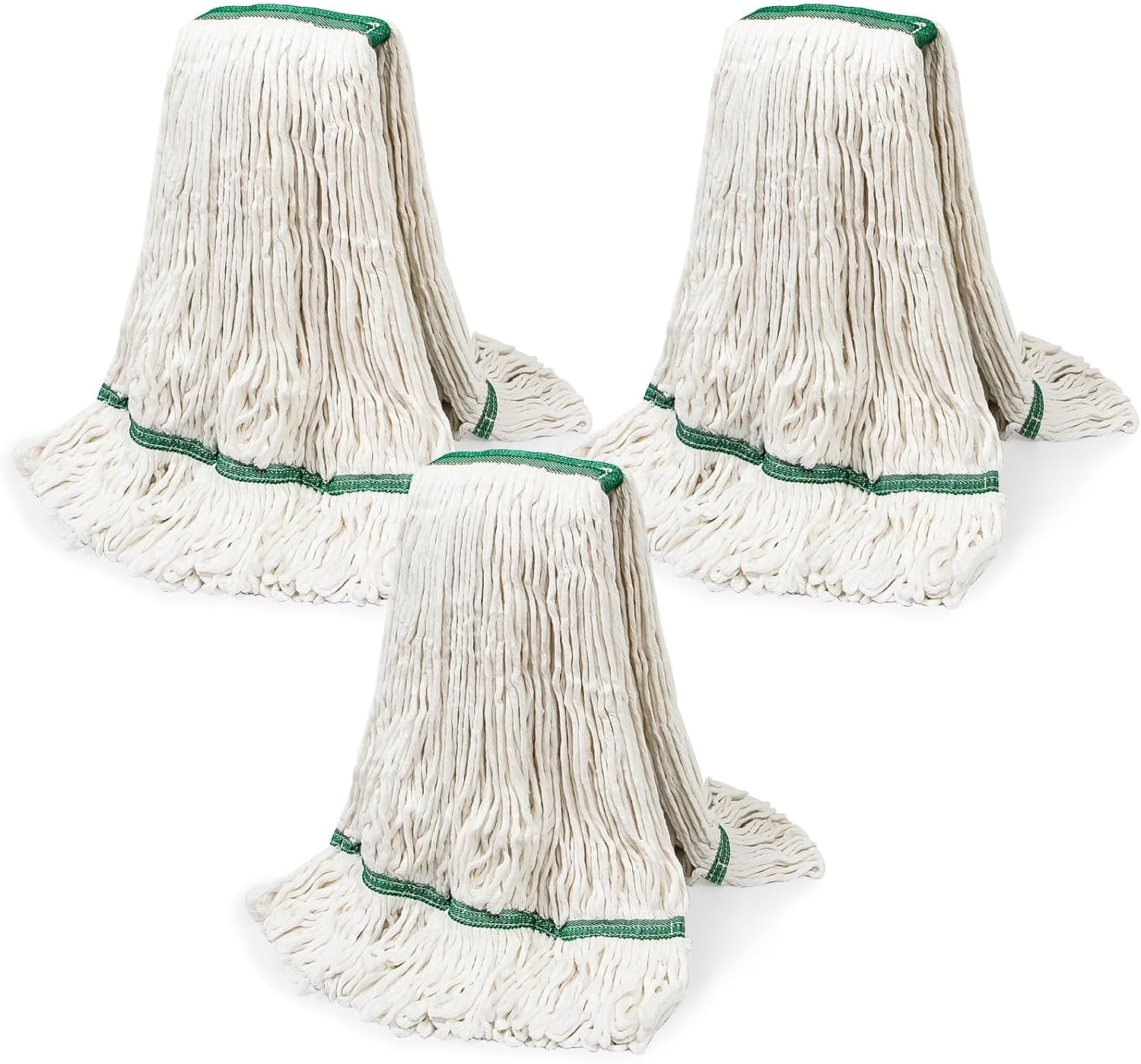 CM Commercial Mop 20oz White 3-Pack Industrial Mop Heads