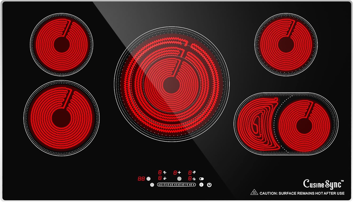 5-Burner Electric Cooktop with Touch Control