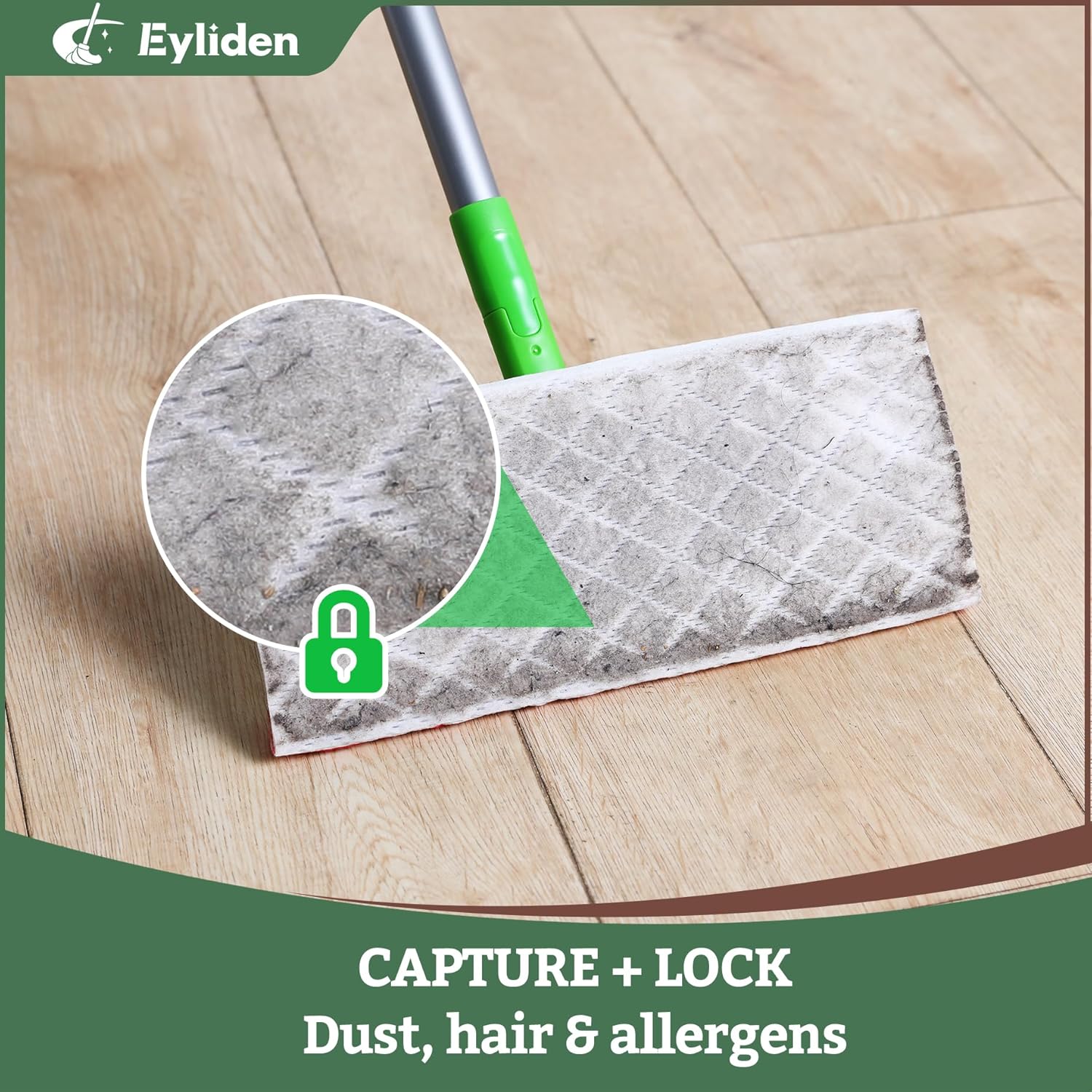 Eyliden Mop Kit with 24 Refills for Multi-Surface Floors
