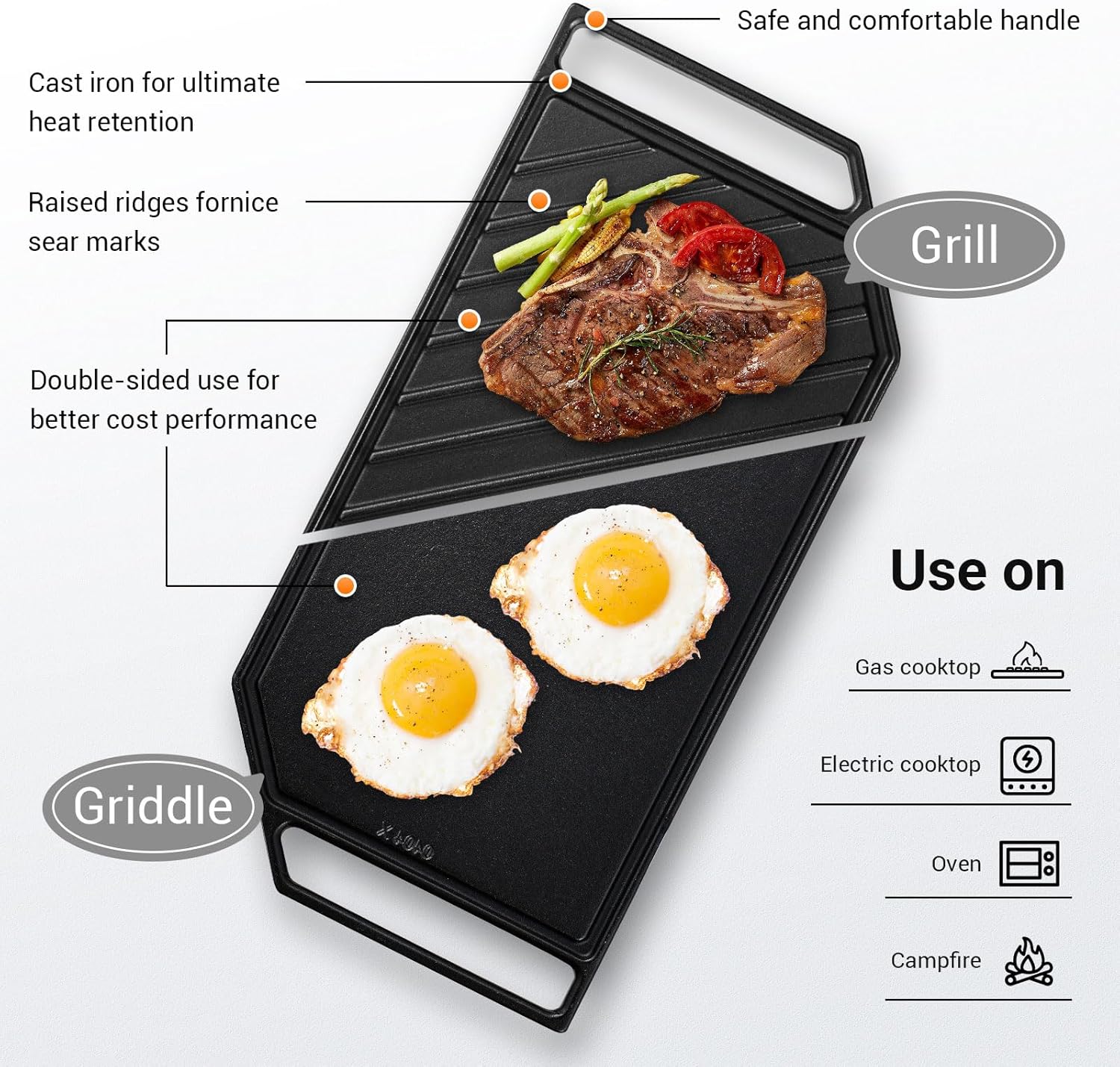 AMZCHEF 36-inch Gas Cooktop with 5Italian Sabaf Burners