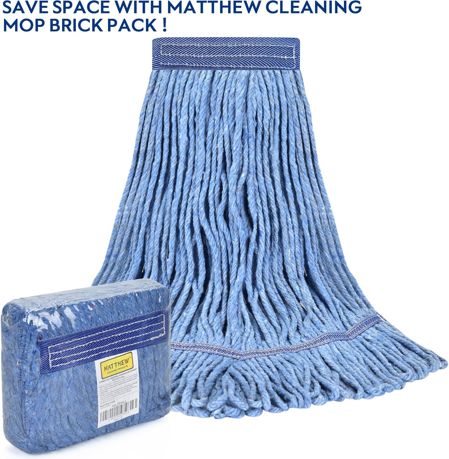 High-Quality Mop Head for Commercial Use Blue Cotton Loop