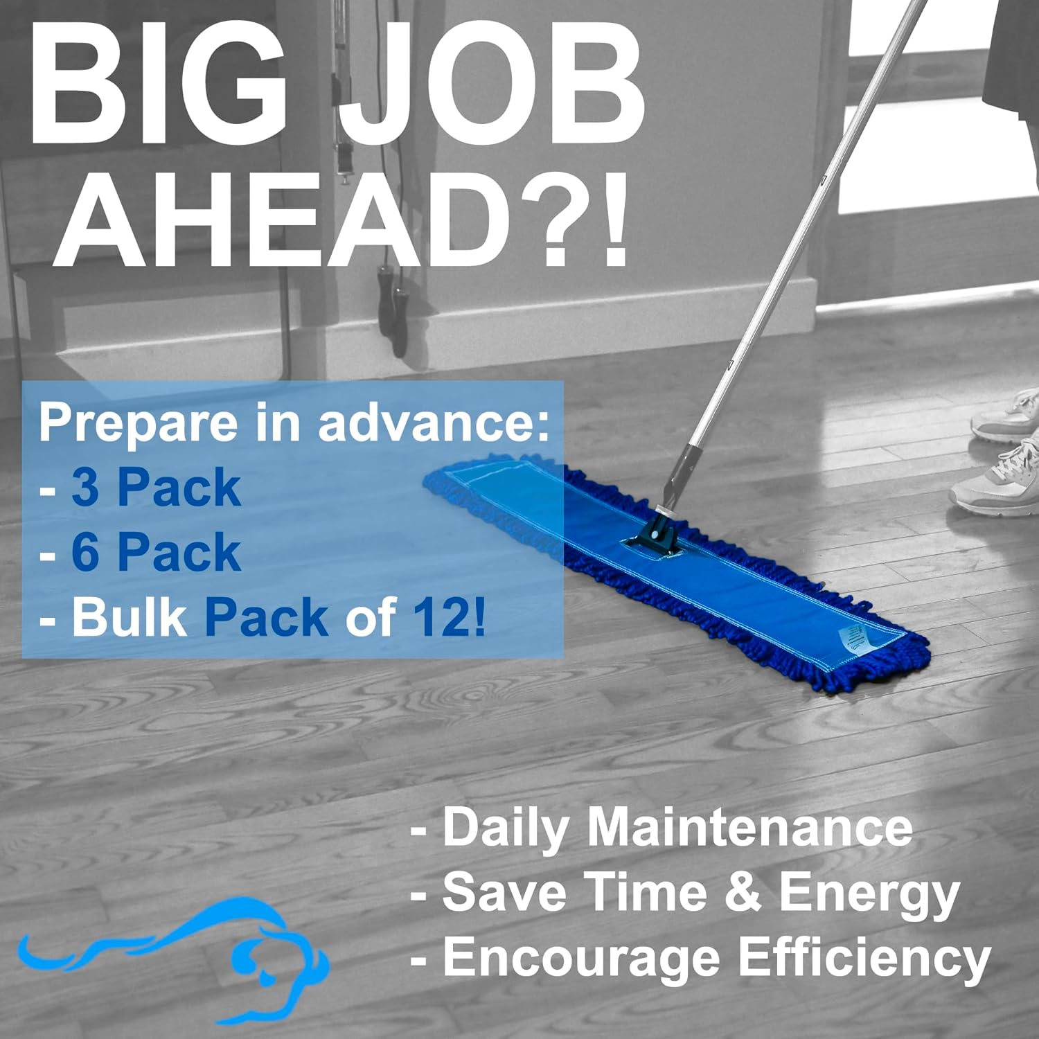 Kleen Handler 24-inch Microfiber Dust Mop Head Replacement Pack of 3