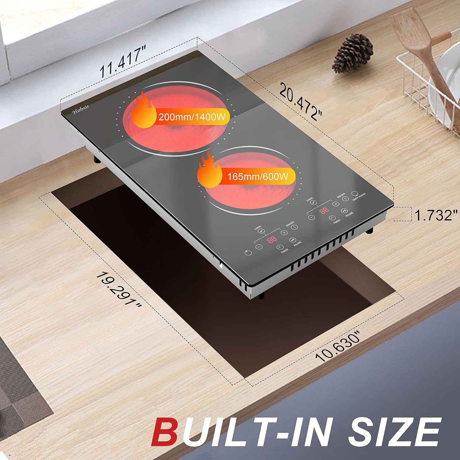 2-Burner Plug-In Electric Cooktop