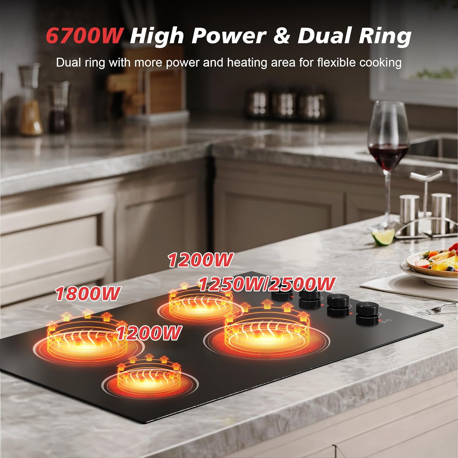 Nefaracy 30-Inch Electric Cooktop