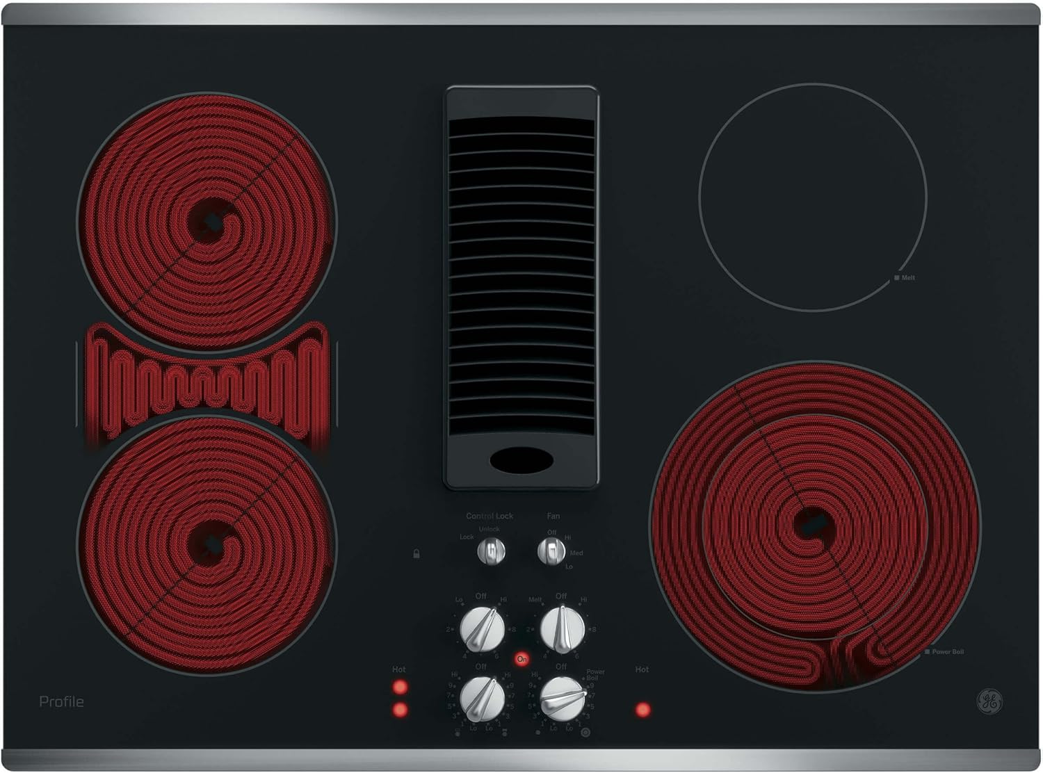 Convenient Efficient GE Profile Downdraft Cooktop