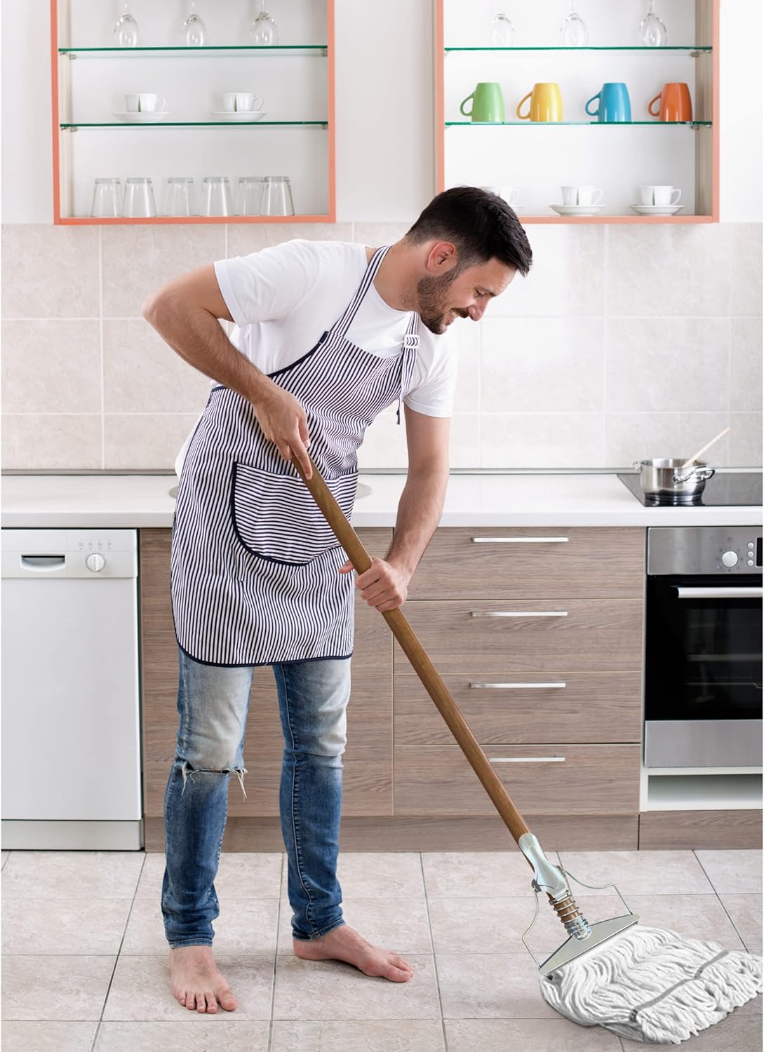 Durable 59 Mop Spring Handle Industrial Grade Multi-Purpose