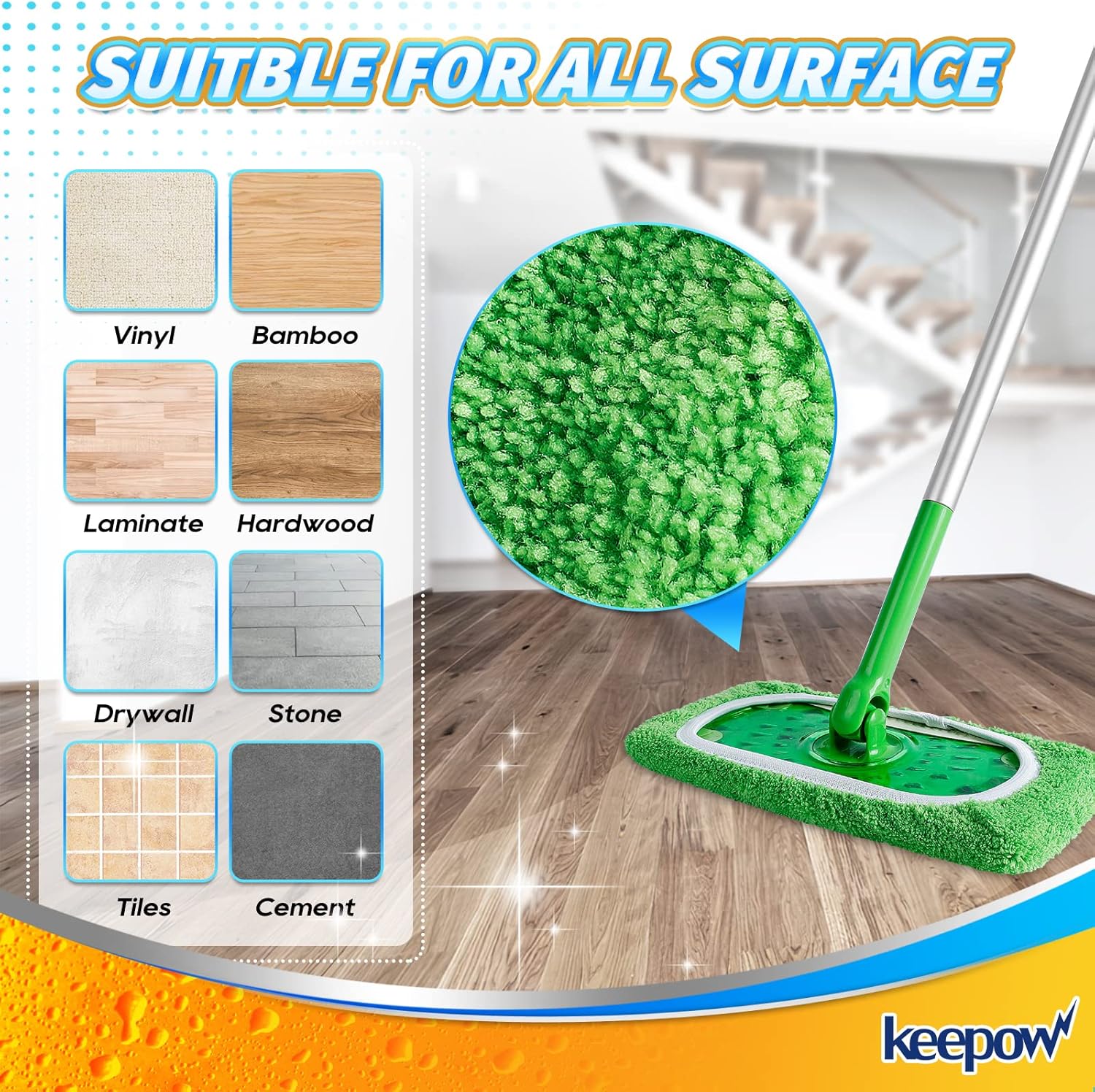 Reusable Washable Mop Pads for Swiffer Sweeper Mop