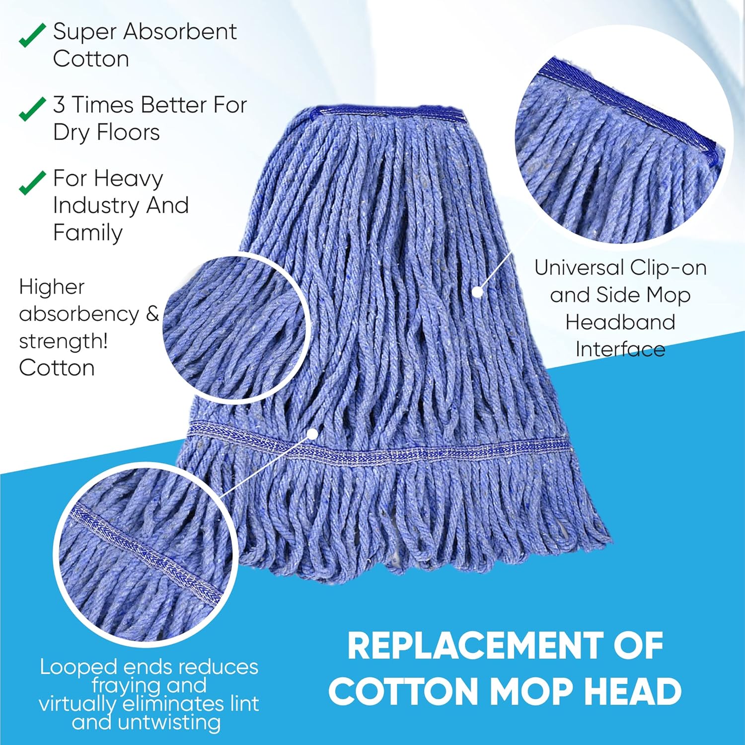 Innovative Soft Mop Replacement for Commercial Use