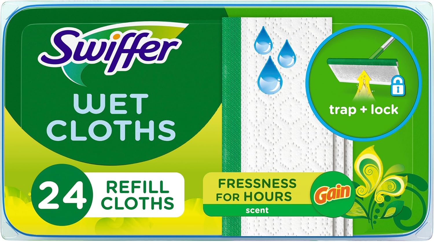 24-Piece Swiffer Sweeper Wet Mopping Set Durable Multi-Surface Floor Cleaner