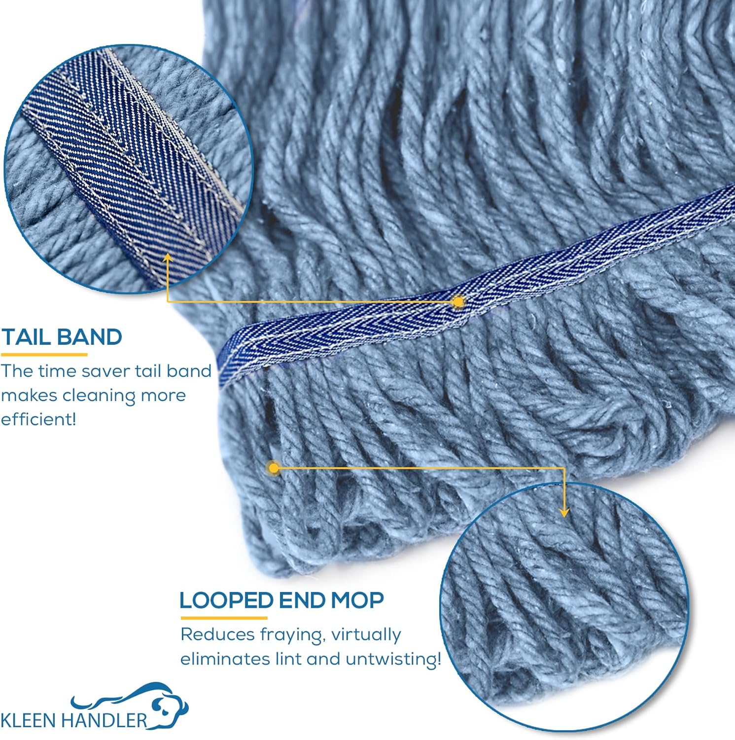 KLEEN HANDLER Heavy Duty Mop Head Replacement