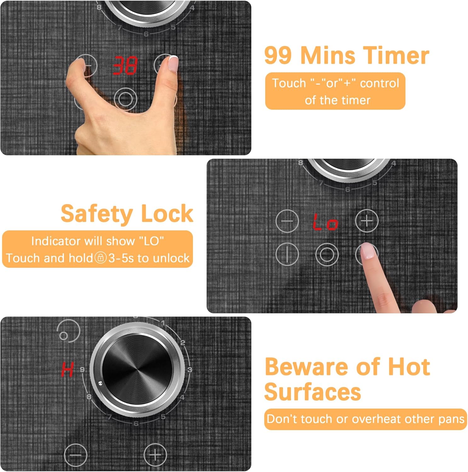Compact 4-Burner Electric Cooktop