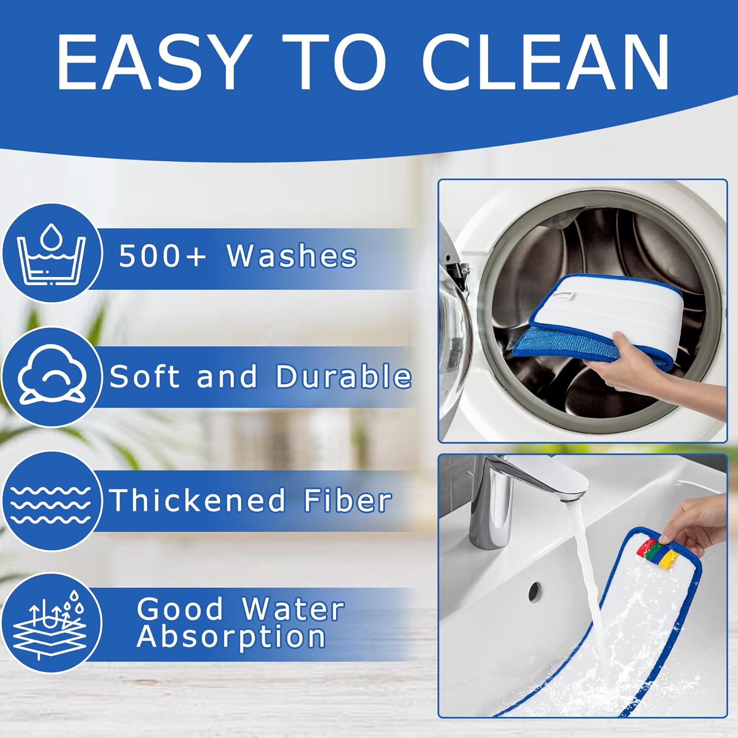 Replacement Microfiber Mop Pad for Commercial Use