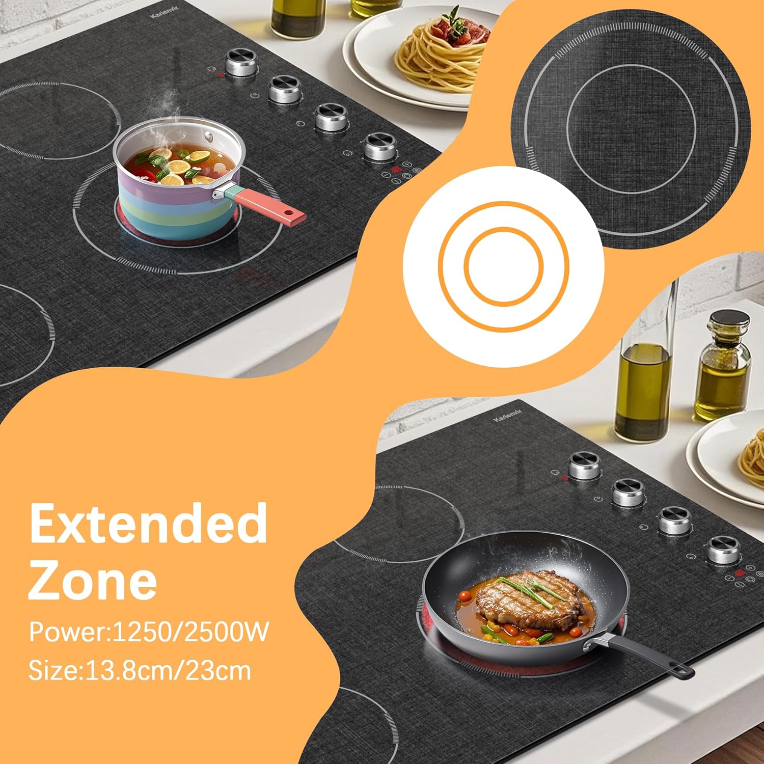 Compact 4-Burner Electric Cooktop