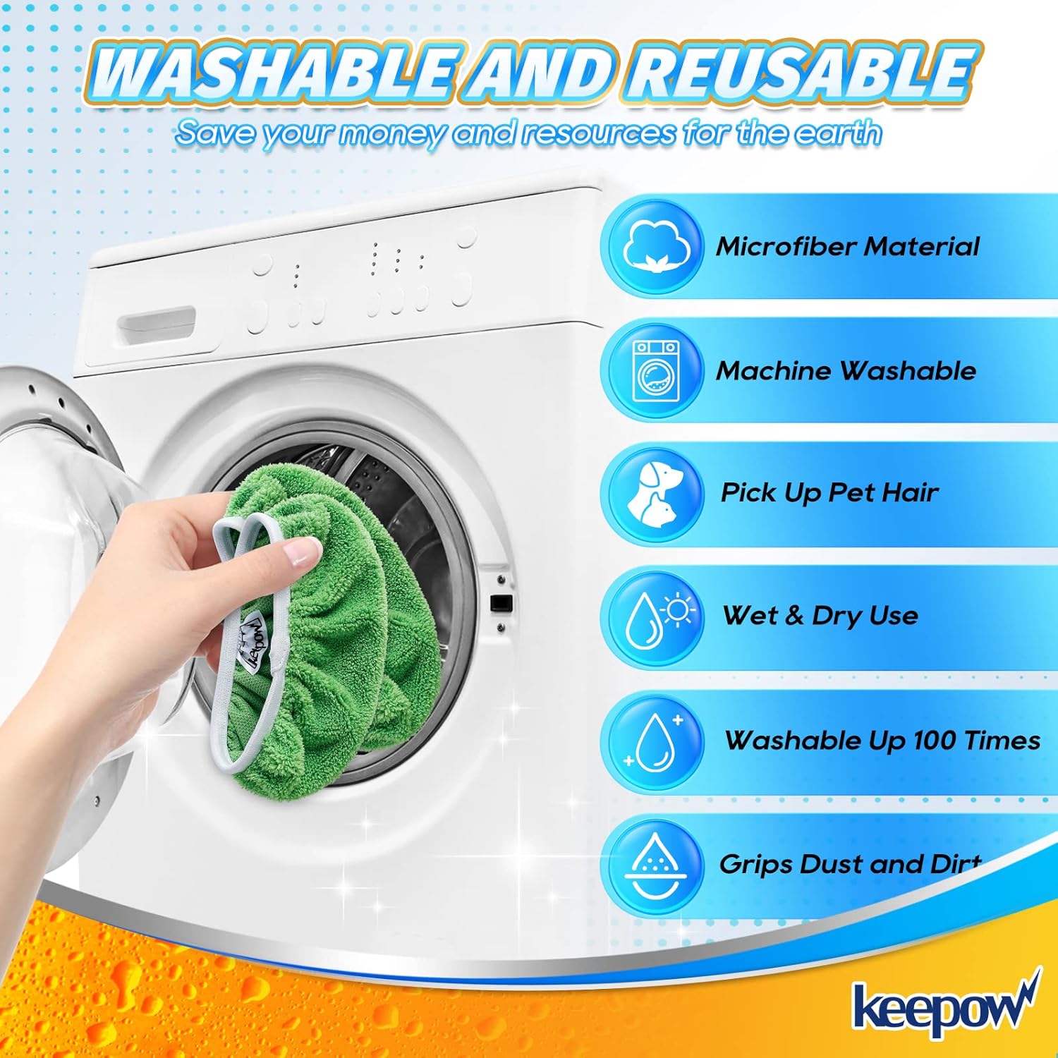 Reusable Washable Mop Pads for Swiffer Sweeper Mop