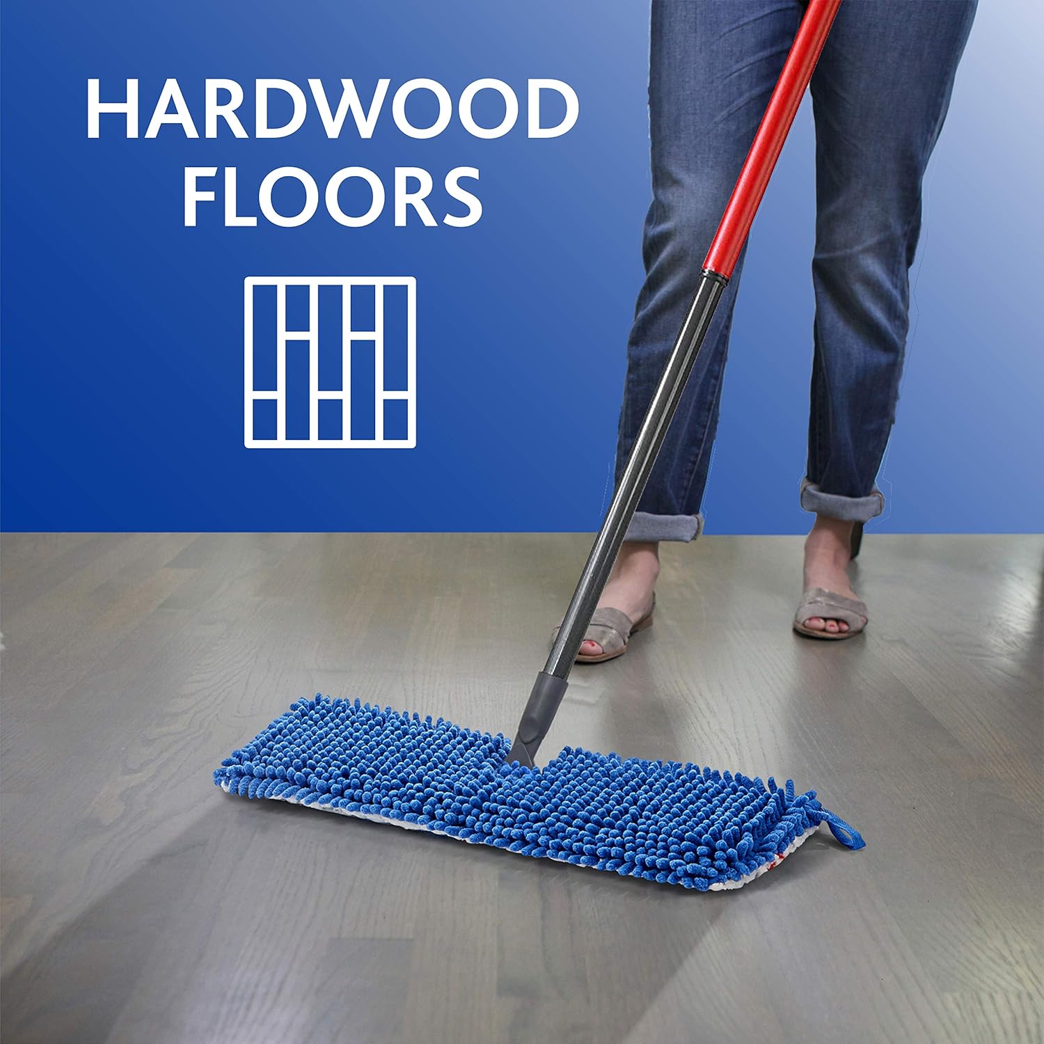 Double-Sided Mop Head with Microfiber for Bacteria Removal