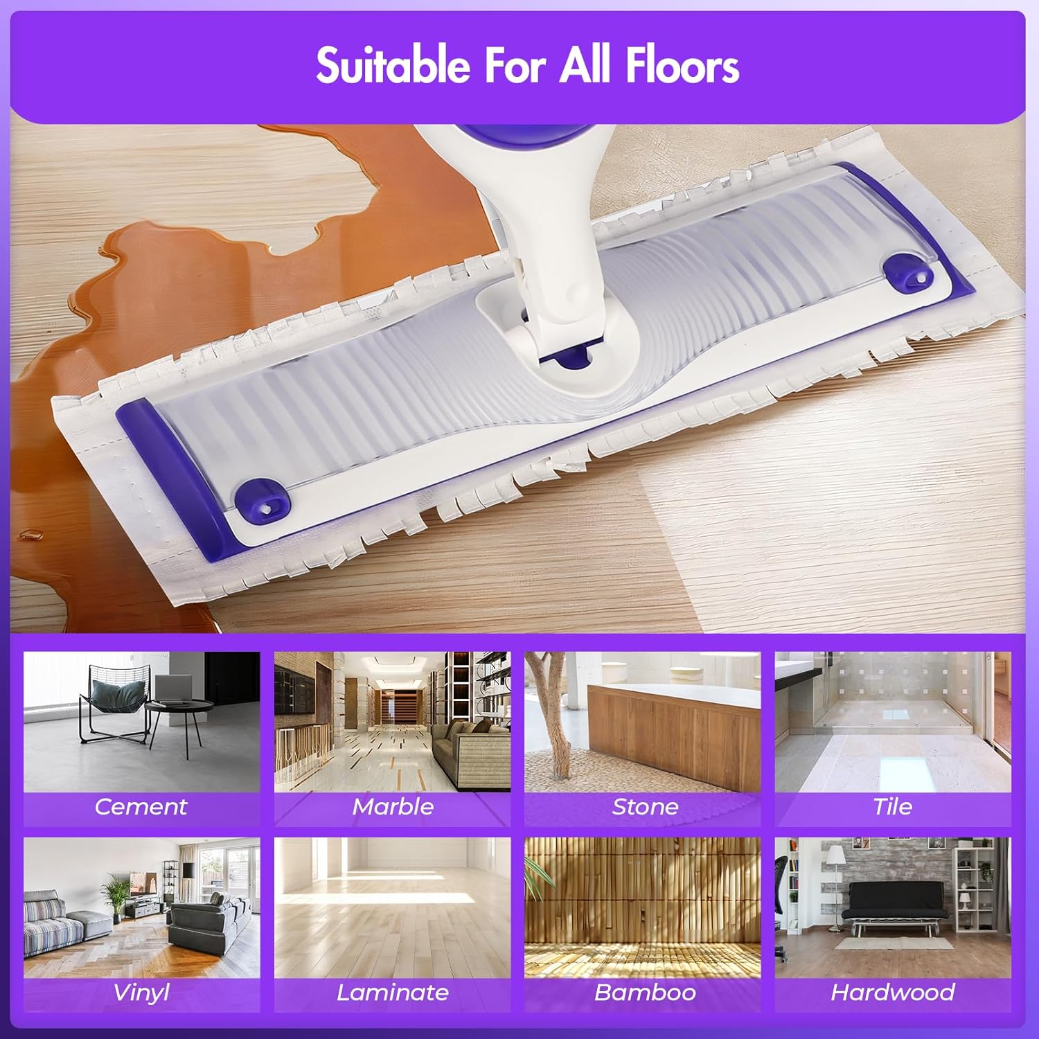 20-Pack Disposable Mopping Pad Refill for Swiffer Power Mop