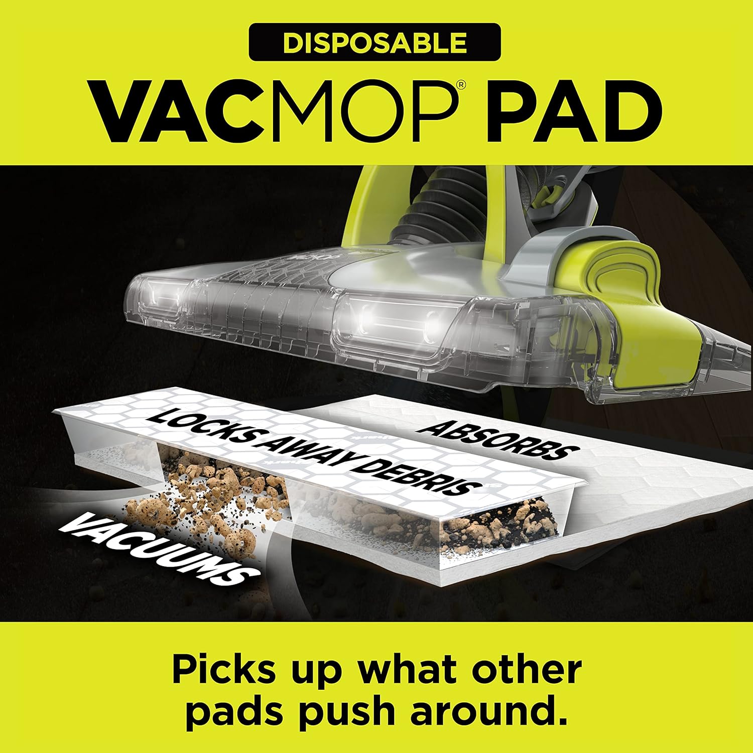 Shark VACMOP Disposable Hard Floor Mop Pad Refill Kit Pack of 3
