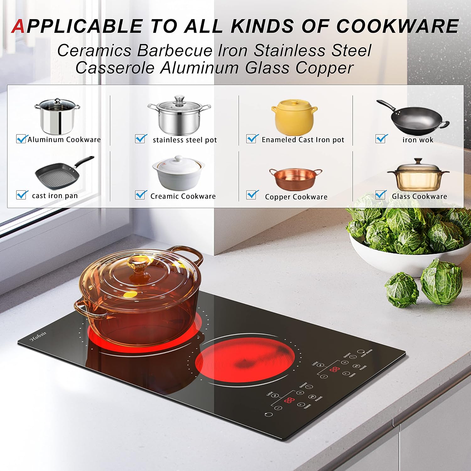 2-Burner Plug-In Electric Cooktop