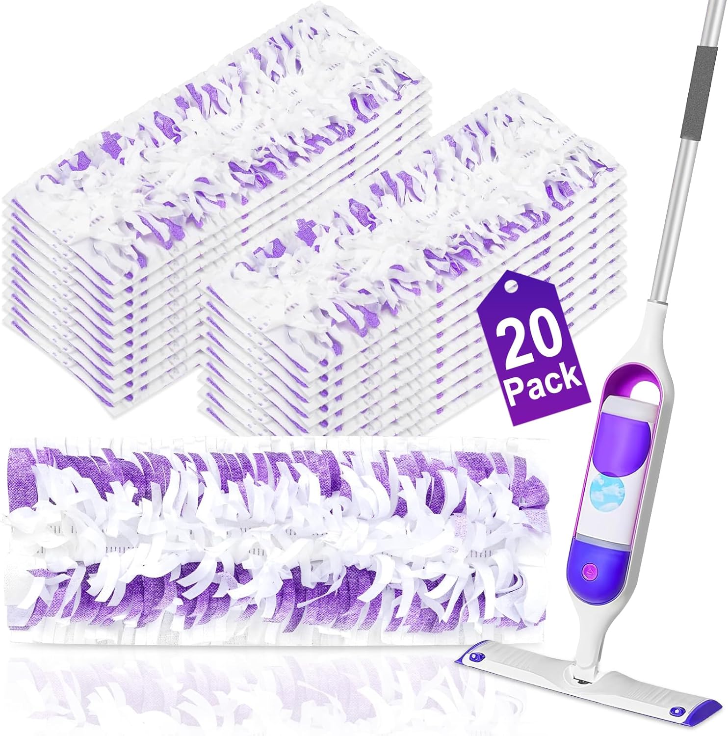 20 Pack Swiffer PowerMop Replacement Disposable Mopping Pads Multi-Surface