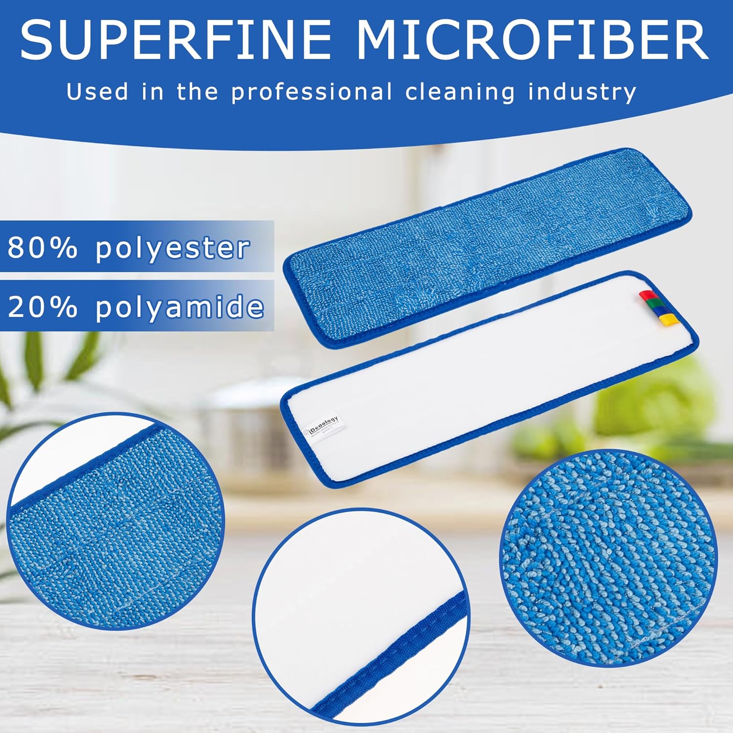 Replacement Microfiber Mop Pad for Commercial Use
