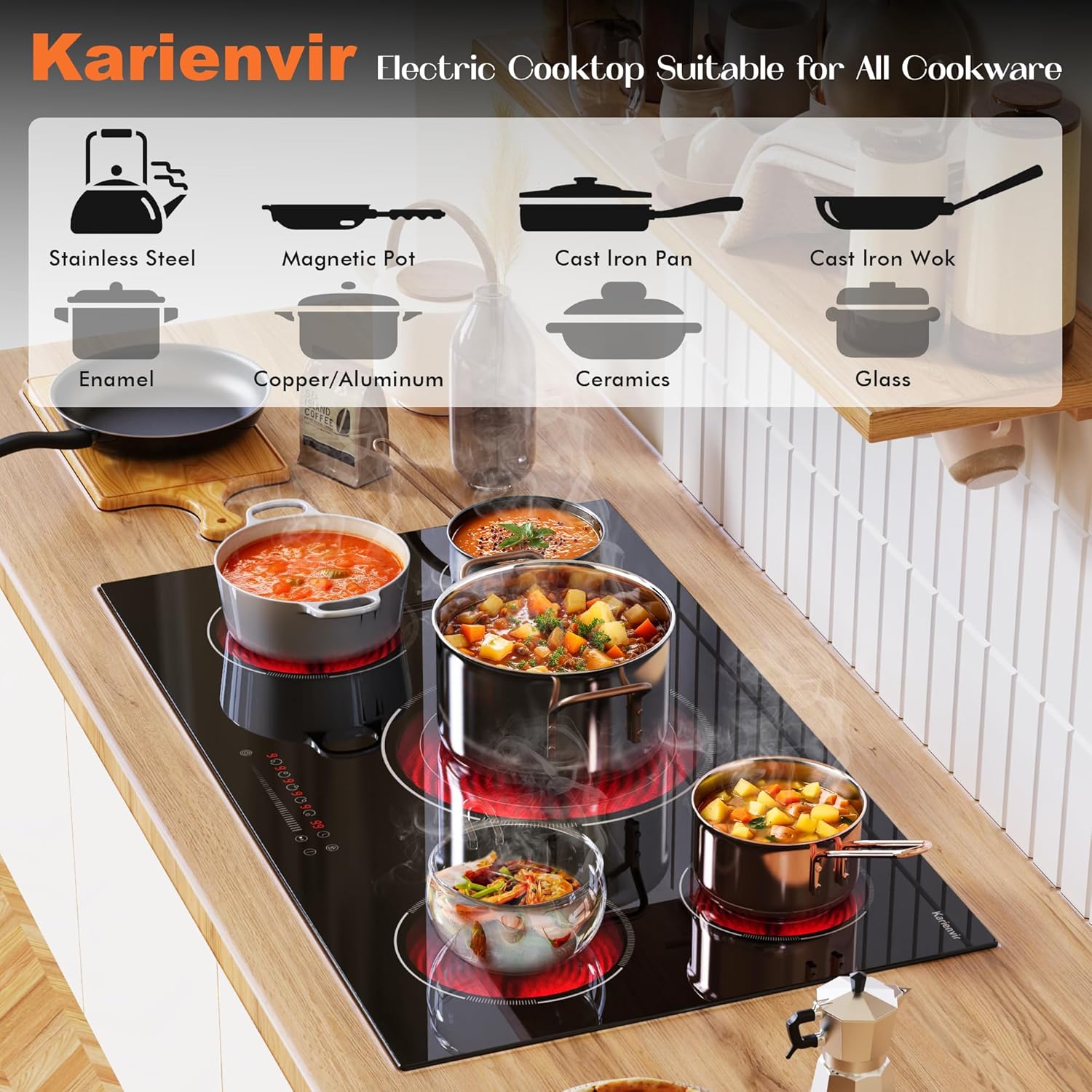 Kota 5-Burner Electric Cooktop