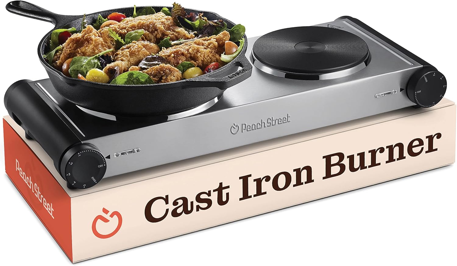 Powerful Electric Double Stovetop for Kitchen Use