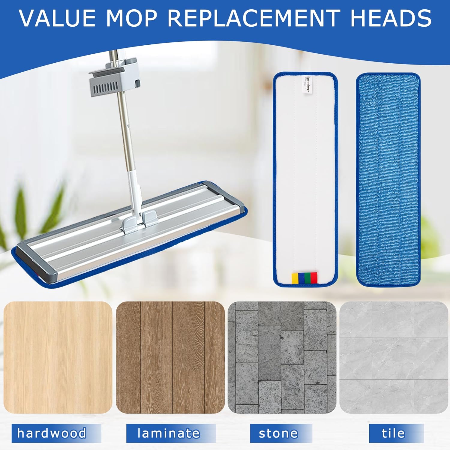 Replacement Microfiber Mop Pad for Commercial Use