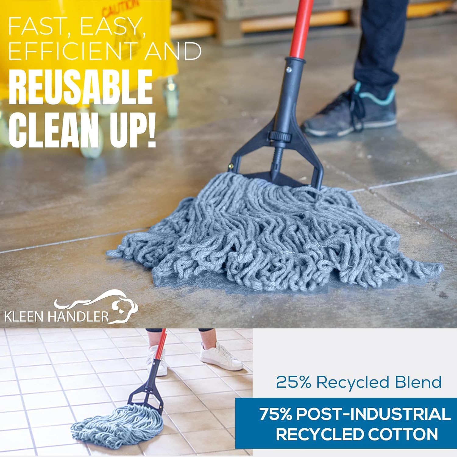 KLEEN HANDLER Heavy Duty Mop Head Replacement
