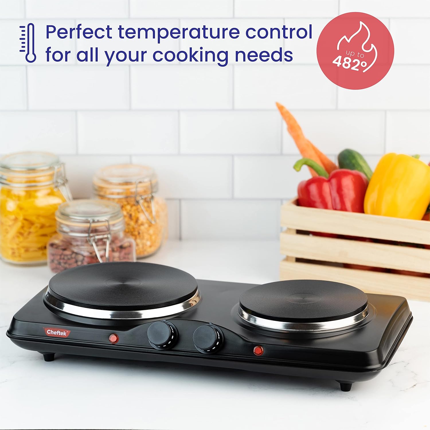 Cheftek Electric Double Burner 1700W