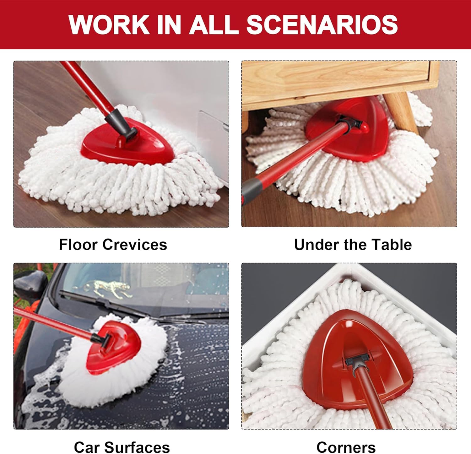 Tidy Monster Easy Wrin Spin Mop Heads Replacement