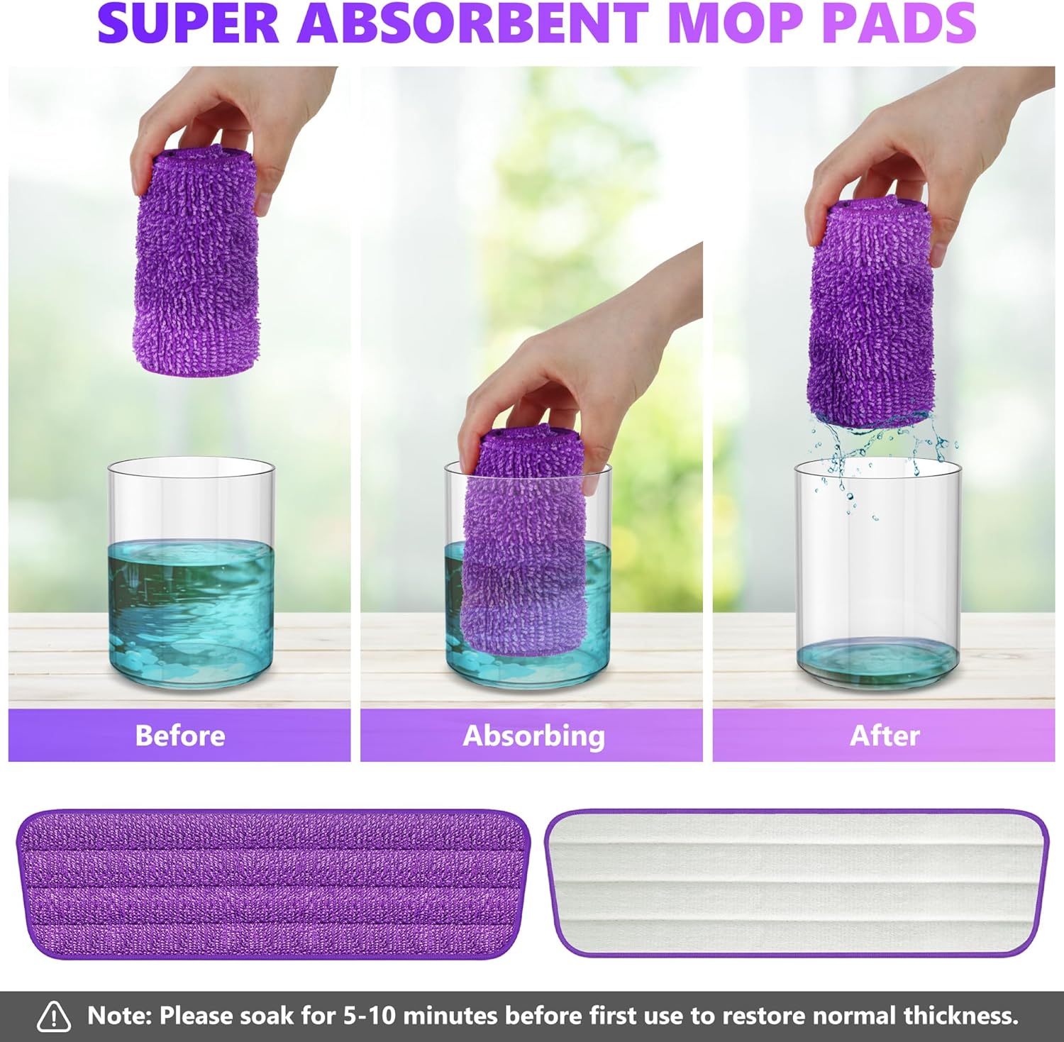 ILAVCOOL 18-Pack Reusable Mop Pads for Swiffer PowerMop