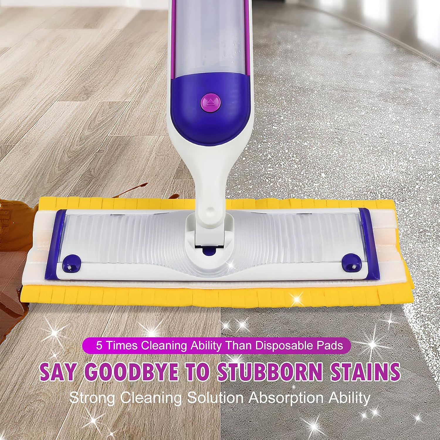 4 Pack Mop Pads for Swiffer PowerMop Easy Cleaning with MicrofiberReusable Washable