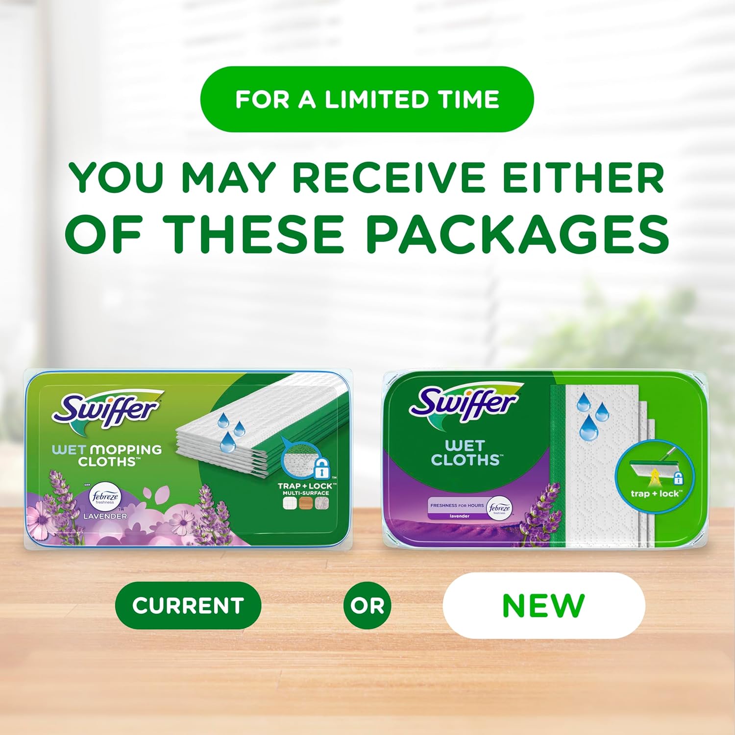 Swiffer Sweeper Wet Mopping Cloth 36 Count Febreze Lavender Scent