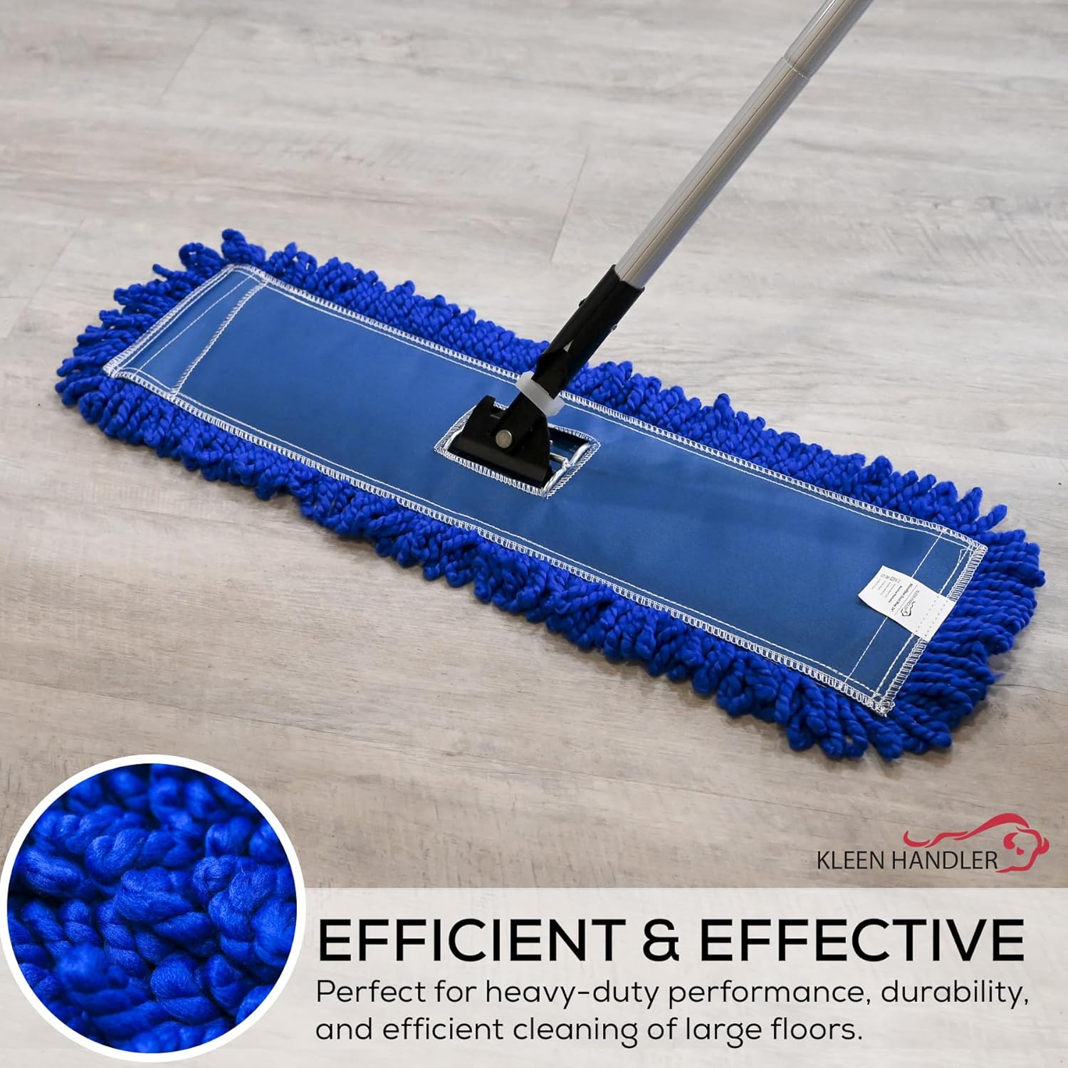 Kleen Handler 24-inch Microfiber Dust Mop Head Replacement Pack of 3