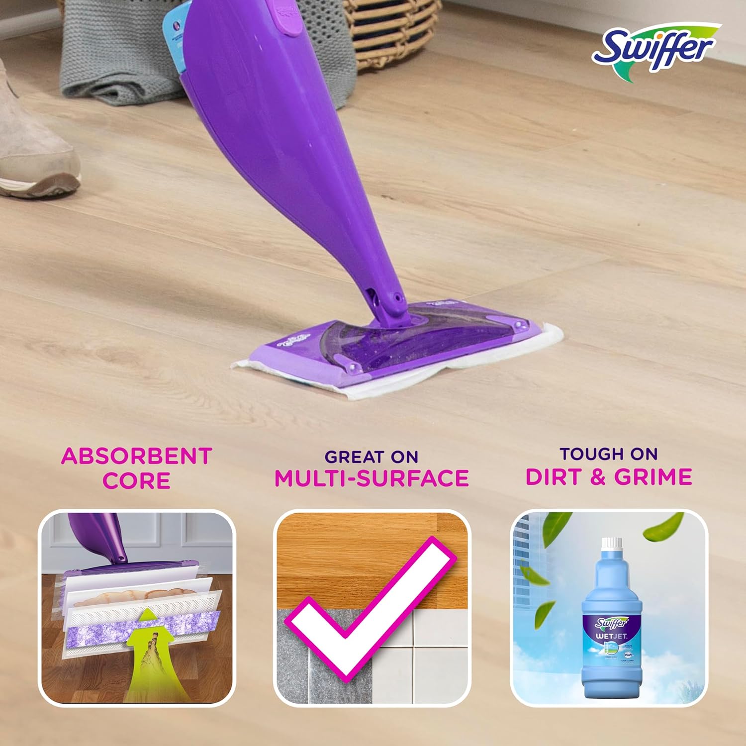 Swiffer WetJet Floor Cleaner Spray Mop Refill 24Pack