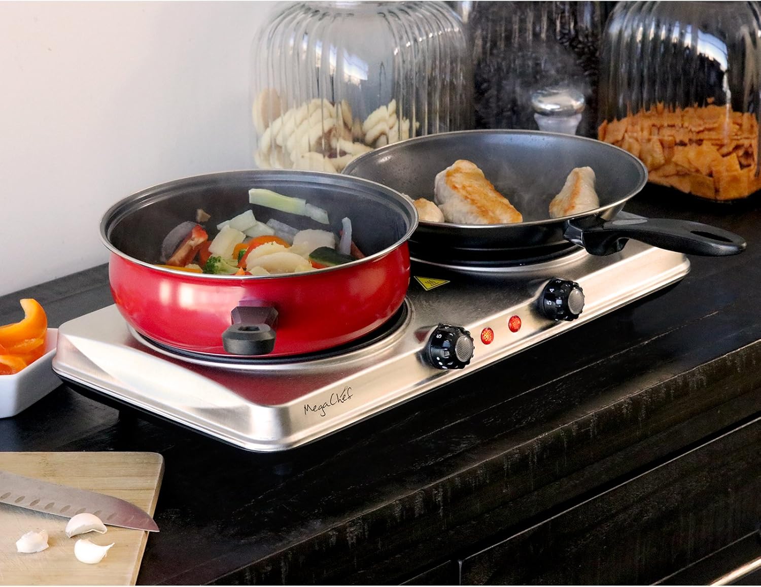 Sturdy Dual Burner Electric Stove Compact Powerful