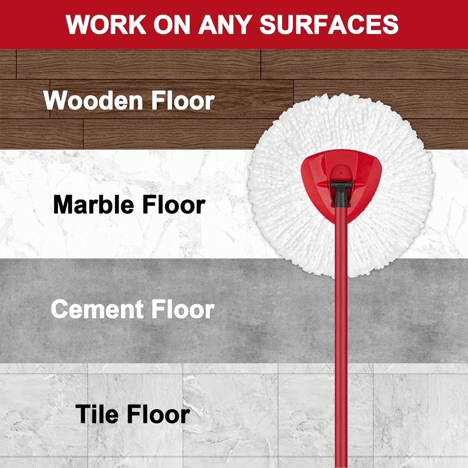 Tidy Monster Easy Wrin Spin Mop Heads Replacement